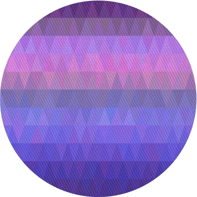 Ahgly Company Tapis d'Intérieur Lavable en Machine Carré Transitionnel Violet, 3 Pieds Carré