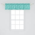 thumbnail image 2 of Sea Shells Window Valance Pack of 2, Doodle Style Marine Seashells Abstract Lines Background Sea Animals Pattern, Rod Pocket Curtain Valances Kitchen Bedroom, 54" X 12", Seafoam White, by Ambesonne, 2 of 4