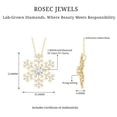 thumbnail image 6 of Rosec Jewels Lab Grown Diamond Snowflake Pendant Necklace for Women (EF-VS Quality Certified) - Ready to Gift for Christmas, 14K Yellow Gold, 6 of 7