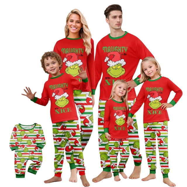 Grinch Christmas Family Matching Pajamas Set 2025, Separate Sizes for ...