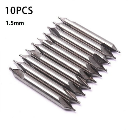 

Fule 10pcs 60 Degree HSS Center Spotting Drill Bit Combined Countersink Bits 1.5mm