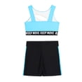 thumbnail image 4 of Alvivi Girls 2Pcs Sleeveless Swimsuit Hollow Out Swim Top with High Waisted Shorts Summer Beachwear Sky Blue 10, 4 of 5