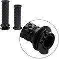 thumbnail image 2 of LinenLoon 7\\/8 Inch Motorcycle Universal Rubber Black Handlebar Hand Grip Bar End For Cafe Racer Bobber Clubman Custom (Black), 2 of 5