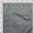 thumbnail image 2 of oneOone Polyester Lycra Teal Green Fabric Batik Fabric For Sewing Printed Craft Fabric By The Yard 56 Inch Wide - 5O, 2 of 4