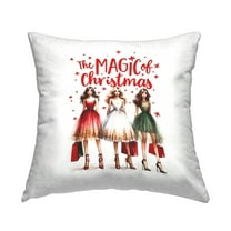 Stupell Industries Glam Magic Of Christmas Decorative Printed Throw Pillow, 18 x 18