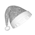 thumbnail image 2 of Daiia GlitterSilver Print Christmas Knitted Beanie Hat, Large Knit Hat Xmas Small Gifts For Men Women Adult, 2 of 6