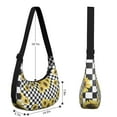 thumbnail image 4 of Nylon Crescent Bag for Women Men Trendy, Floral Medium Crossbody Dumpling Bags with Adjustable Strap Lightweight Travel Shoulder Tote Half Moon Hobo Bag, 4 of 5