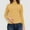 Yellow, variant on Itsame Women Knitted Sweater Crew Neck Pullover Sweatershirt Long Sleeves Solid Color Sweatshirts Green Size L