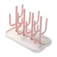 thumbnail image 3 of Escurridor de botellas, soporte para escurridor, estante para secar botellas de encimera, estación de secado para cepillos de paja, vasos, piezas y rosa, 3 of 8