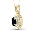 thumbnail image 2 of 0.67 Carat T.G.W. Sapphire Gemstone & Accent White Diamond Pendant, 2 of 4
