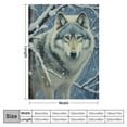 thumbnail image 4 of TIAOTIAOHOU Silent Wolf Flannel Blanket for Bed, Queen Size Winter Fleece Throw Blanket for Women, Men and Kids - Super Soft Plush Wolf Blanket Throw Animal Print Blanket, Blanket for Kids, 4 of 6