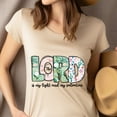 thumbnail image 4 of LORD Floral Shirt | Pastel Christian Faith Graphic Tee, Azalea, Size M, 4 of 6