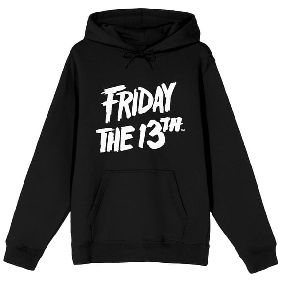 Black Hoodie Friday The 13th 3D Logo For Men-M