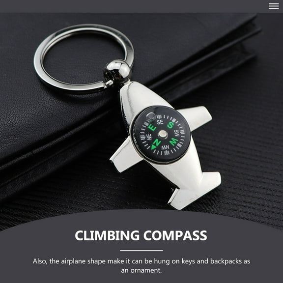 GOOHOCHY  3 Pcs Compass Keychain Mini Backpack Christmas Decor Outdoor for Kids Child Travel Silver