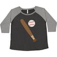 thumbnail image 3 of Inktastic Baseball Bat and Ball Women's Plus Size T-Shirt, 3 of 5