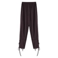 thumbnail image 3 of ZDHoor Kids Boys Medieval Pirate Costume Pants Ankle Banded Trousers for Halloween Themed Party Brown 4-6, 3 of 6