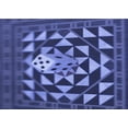 thumbnail image 1 of Ahgly Company Indoor Rectangle Patterned Light Slate Blue Area Rugs, 2' x 4', 1 of 6