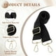 thumbnail image 3 of Uxcell Purse Straps Replacement Crossbody, 51 Inch Wide Shoulder Bag Strap Adjustable Canvas Straps for Handbag Wallet Clutch Crossbody Bags, Black, 3 of 6