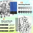 thumbnail image 4 of Qoosea Art Supplies 96 Pcs Drawing Kit for Artist Adult Kids,Drawing Pencils Kit,Sketching Set,Include Charcoal & Colored Pencil,Graphite Pencil,Sketchbook, 4 of 8