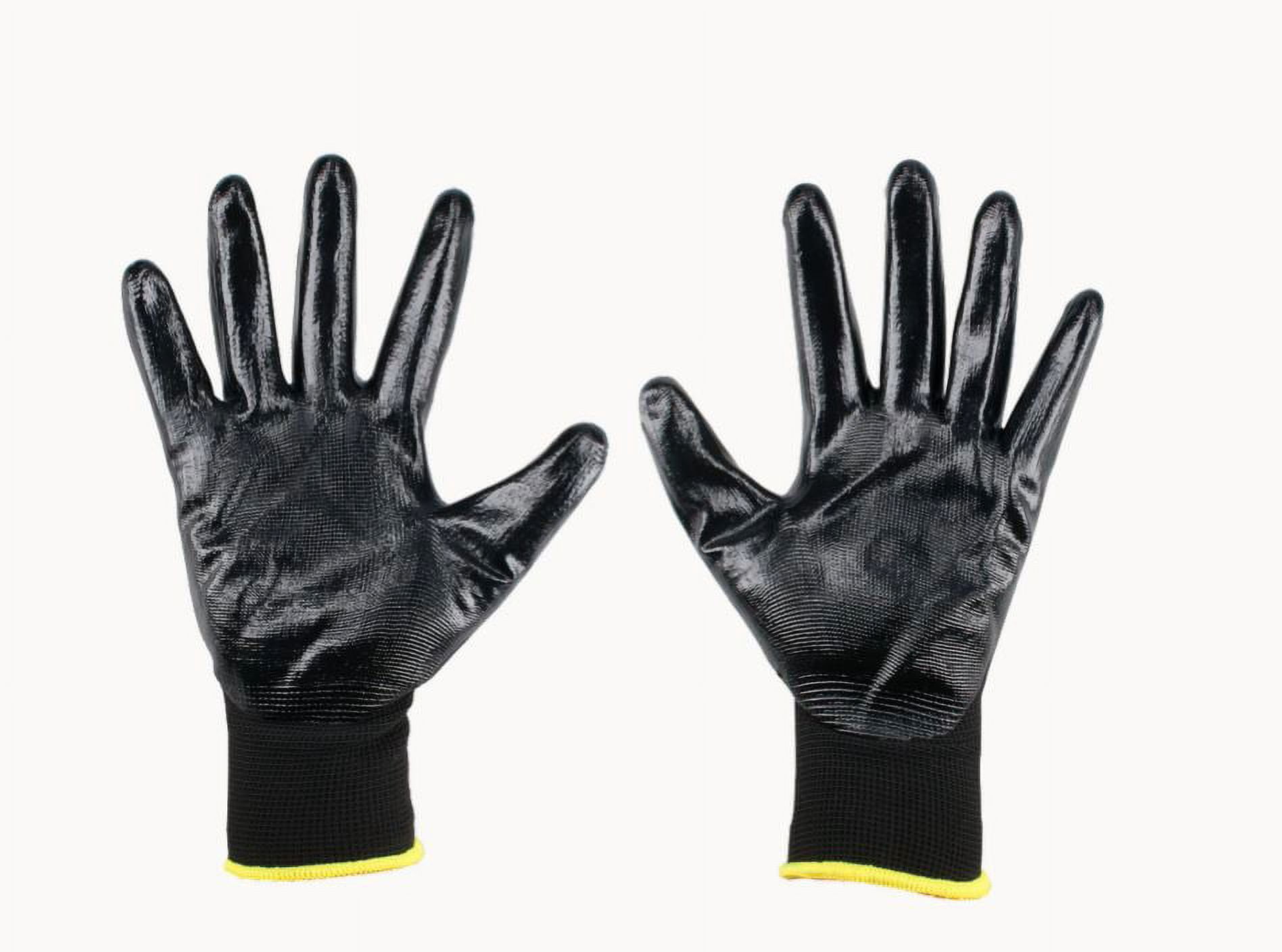 Surtek Medium Size Nylon Safety Gloves with Nitrile Coating
