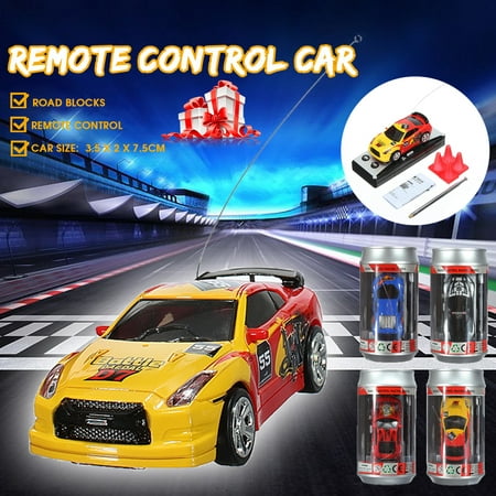 Coke Can Mini RC Radio Remote Control Micro Racing Car Hobby kids Gift Toy-Random MHZ Christmas Birthday gift For Kid Child todder Boy