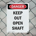 thumbnail image 5 of (2 Pack) Keep Out Open Shaft OSHA Danger Sign 18 Inch X 24 Inch Indoor / Outdoor Rust-Free Aluminum Metal Signs for Workplace, Workshop, and Construction Site, Made in the USA, 5 of 8