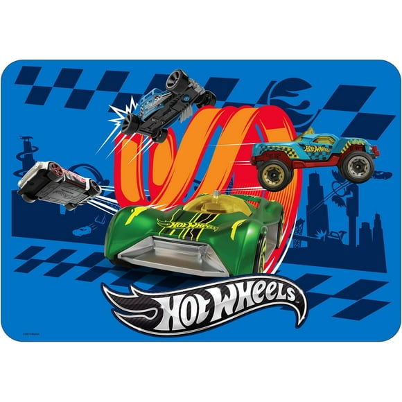 Napperon Hot Wheels "Wheel Tracks" 13 x 18 po,100% polypropylène
