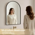 thumbnail image 5 of LIFERECORD 24x36 Arched Black Bathroom Mirror, Shatterproof Wall Vanity Mirror with Matte Metal Frame, Reinforced Packaging, 5 of 10