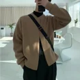 thumbnail image 5 of Cárdigan de punto para hombre, suéter grueso informal para hombre, abrigos cálidos, jerséis de diseño tejidos con forro polar, ofertas de ropa original Y2k 2024 baratas, 5 of 5