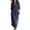 Navy, variant on Womens Summer Cotton Flowy Maxi Dress Short Sleeve V Neck Empire Waist Boho Tiered Ruffle Casual Loose Long Dresses Black,M