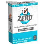Gatorade Zero Glacier Freeze Singles Drink Mix (Pack of 2)