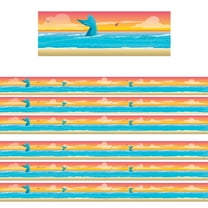 Eureka Seas the Day Horizon Extra Wide Die-Cut Deco Trim, 37 Feet Per Pack, 6 Packs