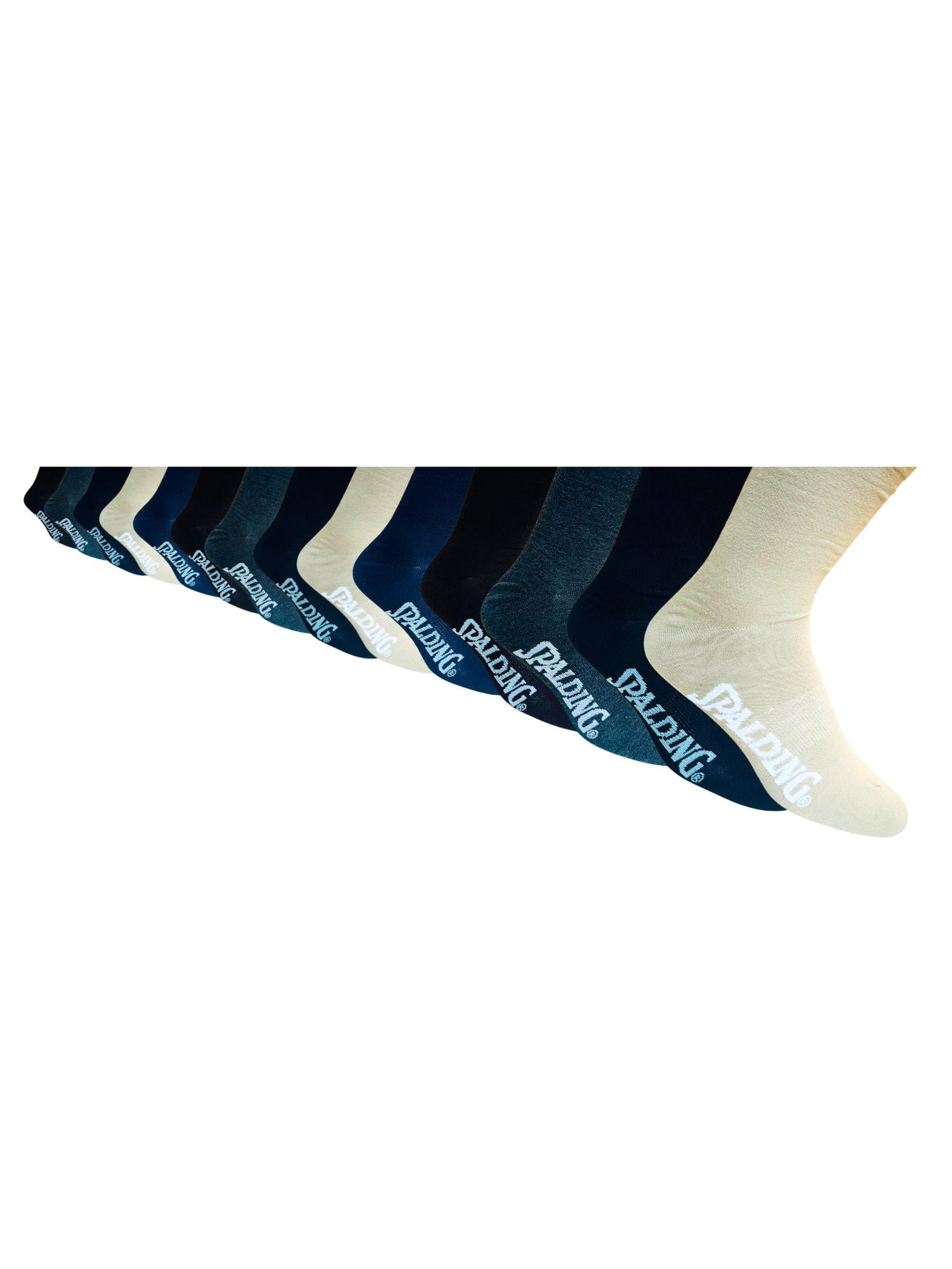 Spalding Men's Neutral Casual Crew Socks, 15-Pack, Sizes 6.5-12 -  Walmart.com