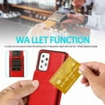 thumbnail image 6 of Dteck Back Wallet Phone Case for Samsung Galaxy A72 5G with ID & Credit Card Holder Slots Pockets Wallet Back Cover Stand Flip Folio Leather Cell Cases Women Men, Red, 6 of 7