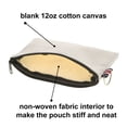 thumbnail image 3 of Aspire 6-Pack Canvas Pouches with Metal Ring, DIY Craft Storage Bags, 6 x 4 Inch - Natural, 3 of 7