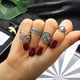 thumbnail image 3 of Anillo apilable vintage de plata, juego de anillos apilables para dedo, anillos de promesa, elegantes y únicos, anillos de compromiso, joyas, regalos., 3 of 4