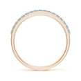 thumbnail image 2 of ANGARA Natural Prong Set Half Eternity Round Aquamarine Wedding Ring in 14K Rose Gold for Women (Size-1.5mm) | March Birthstone, Anniversary, Jewelry Gift for Women | Natural Aquamarine Ring, 2 of 8