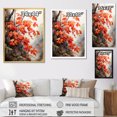 thumbnail image 4 of Designart "Crimson Maple Serenity Japanese Artistry II" Floral Floater Framed Wall Art Living Room, 4 of 7