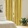 thumbnail image 3 of Ambesonne Yellow Damask Window Curtains, Silhouette Swirls, Each 28" W x 84" L, Earth Yellow Pale Yellow, 3 of 5