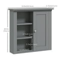 thumbnail image 3 of HOMCOM Bathroom Wall Cabinet with 3 Open Shelves, Storage Cupboard, 3 of 10