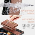 thumbnail image 6 of Allytech Glitter PU Leather Case for Samsung Galaxy Z Fold3, Detachable Magnetic 2 in 1 Wallet Kickstand Case with Zipper Pocket & Card Holder, Shockproof Anti-Scratch Protective Case - Rosegold, 6 of 8