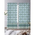 thumbnail image 3 of Blue Flowers Sheer Curtains 84 Inch Length 2 Panels Set Window Treatments, Farmhouse Country Abstract Floral Patterned Rod Pocket Semi Curtains for Living Room/Bedroom/Kitchen Décor, 104"W x 84"L, 3 of 7