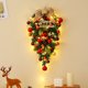 thumbnail image 5 of Anillo De Hierba Corona navideña con luces simuladas, guirnalda de follaje artificial para decoración de puertas durante todo el año (1 unidad) Rkxzt, 5 of 6