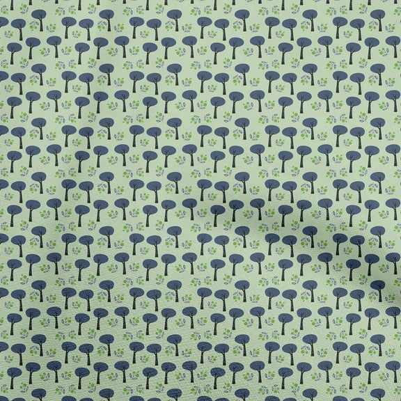 oneOone Polyester Spandex Green Fabric Tree Sewing Fabric By The Yard Printed Diy Clothing Sewing Supplies 56 Inch Wide