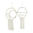 thumbnail image 6 of DecMode 27", 28"H Gold Handmade Dream, Love Wall Mirror with Fringe Tassels, Set of 2, 6 of 9