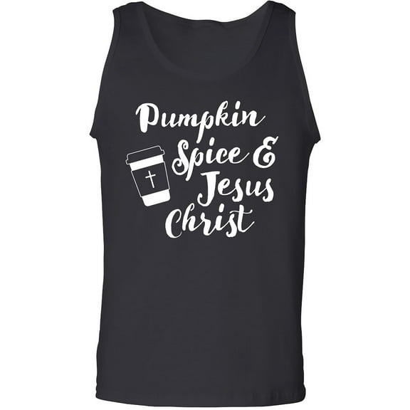 Pumpkin Spice & Jesus Christ Adult Tank Top