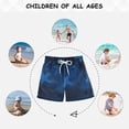 thumbnail image 6 of Black Blue Stars on Dark Background Swim Trunks Board Shorts Beach Pants Bathing Bottoms 3T, 6 of 8
