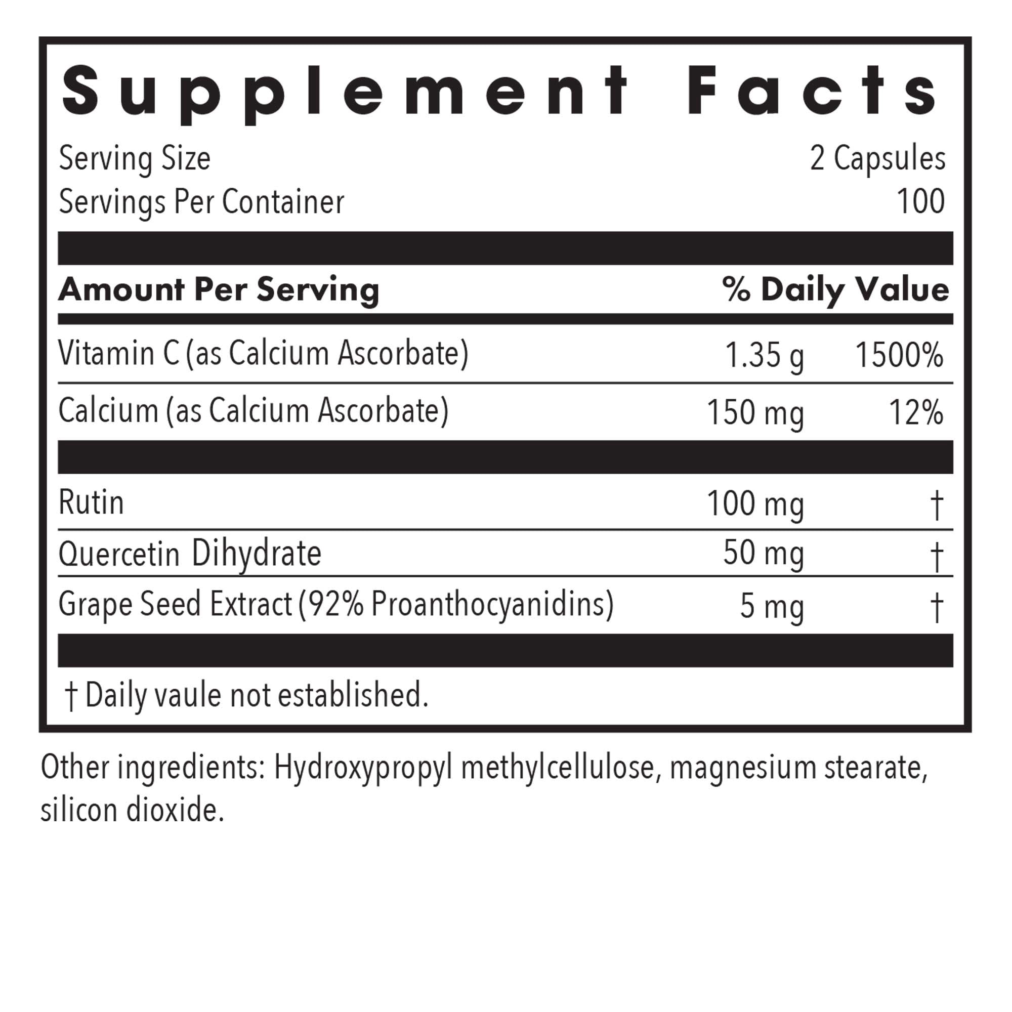 ARG Esterol Ester C - Delivers 1.35 g Vitamin C - Buffered Vitamin C with Bioflavonoids & Quercetin - Immune & Antioxidant Support - 200 Servings - 200 Capsules