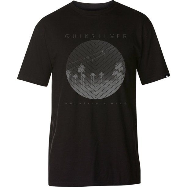 Camiseta gráfica Quiksilver Team Spirit MT4 para hombre, negra, grande Quiksilver Camiseta gráfica