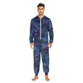 thumbnail image 5 of Adult Christmas Onesie Cosmic Nebula Adult Zipper One-Piece Pajamas Unisex Pajamas with Pockets, 5 of 6